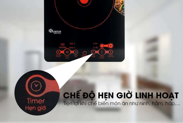 chế độ hẹn giờ bếp từ Sowun SW 184F