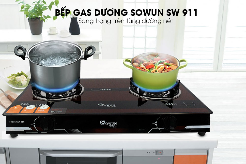 bếp gas dương Sowun SW 925 sang trọng