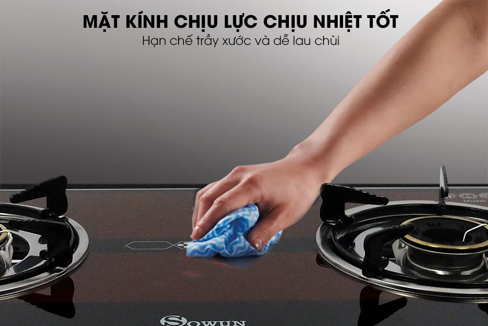 mặt kính bếp gas dương Sowun SW 925